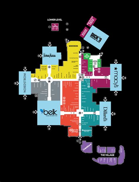 south park mall store map.